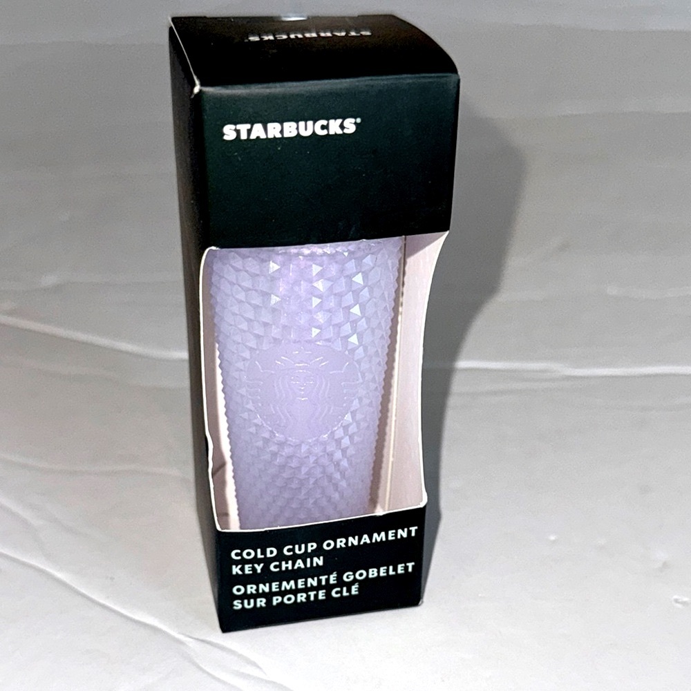 Starbucks Lavender Cold Cup Key Chain Iridescent